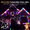 108FT 300LED Christmas String Lights Outdoor Indoor Extendable Green Wire Memory Function 8 Modes Waterproof Fairy String Lights for Xmas Tree
